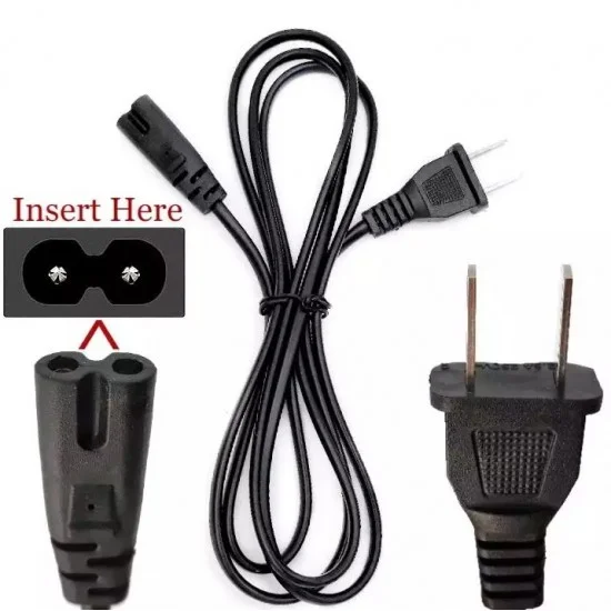 Cable Power Laptop Plug 2-Pin Ac Adapter Charger Original 