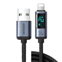 Cable Charger Mobile Joyroom Usb To Iphone 2.4A Digitaldisplay S-Al012A16 1.2M Black 