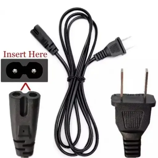 Cable Power Laptop Plug 2-Pin Ac Adapter Charger Original 