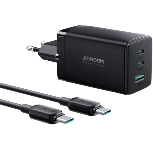 Charger Mobile Joyroom 2C1A 65W Jr-Tcg01+Cable Type-C To Type-C 1.2M Black 