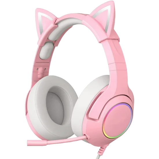 Headset Gaming onikuma With RGB LED K9 Rose 