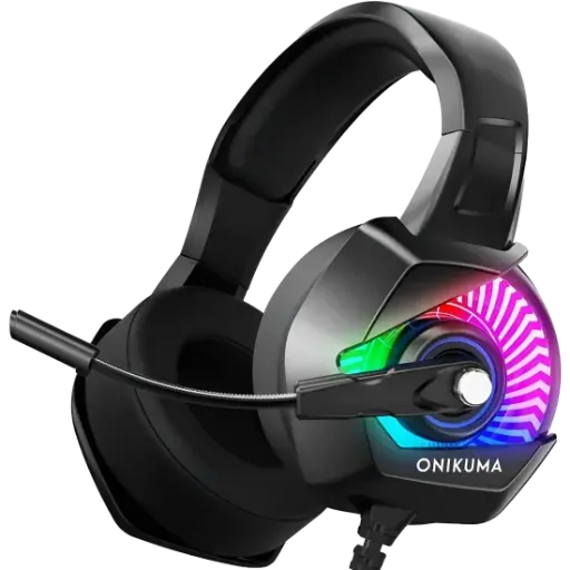 Headset Gaming onikuma With RGB LED K6 Black 