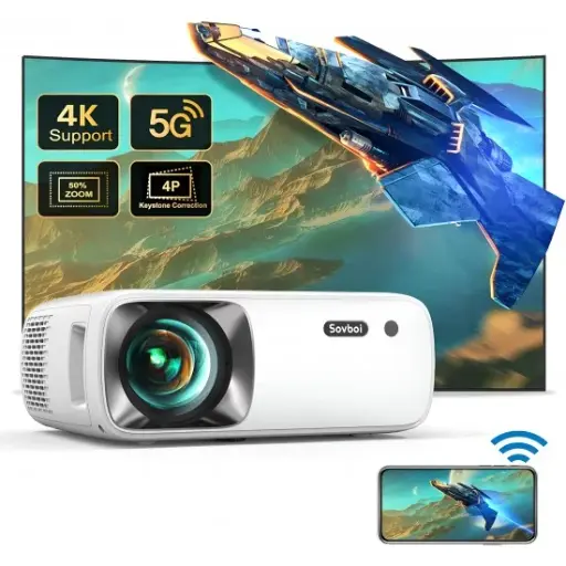 Projector Sovboi Vb2 Led 120000H Wifi , Bluetooth , Usb , Hdmi 